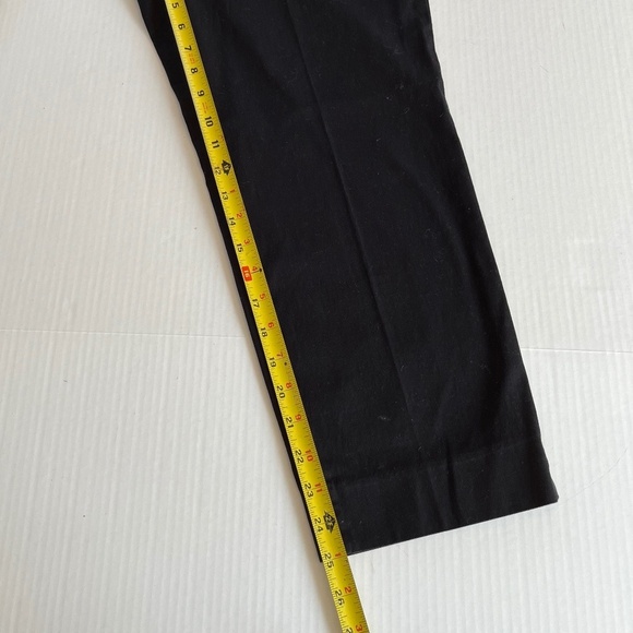 Talbots Perfect Crop Black Pants Twill High Rise Trousers Coastal Pockets Size 8 - Picture 9 of 12